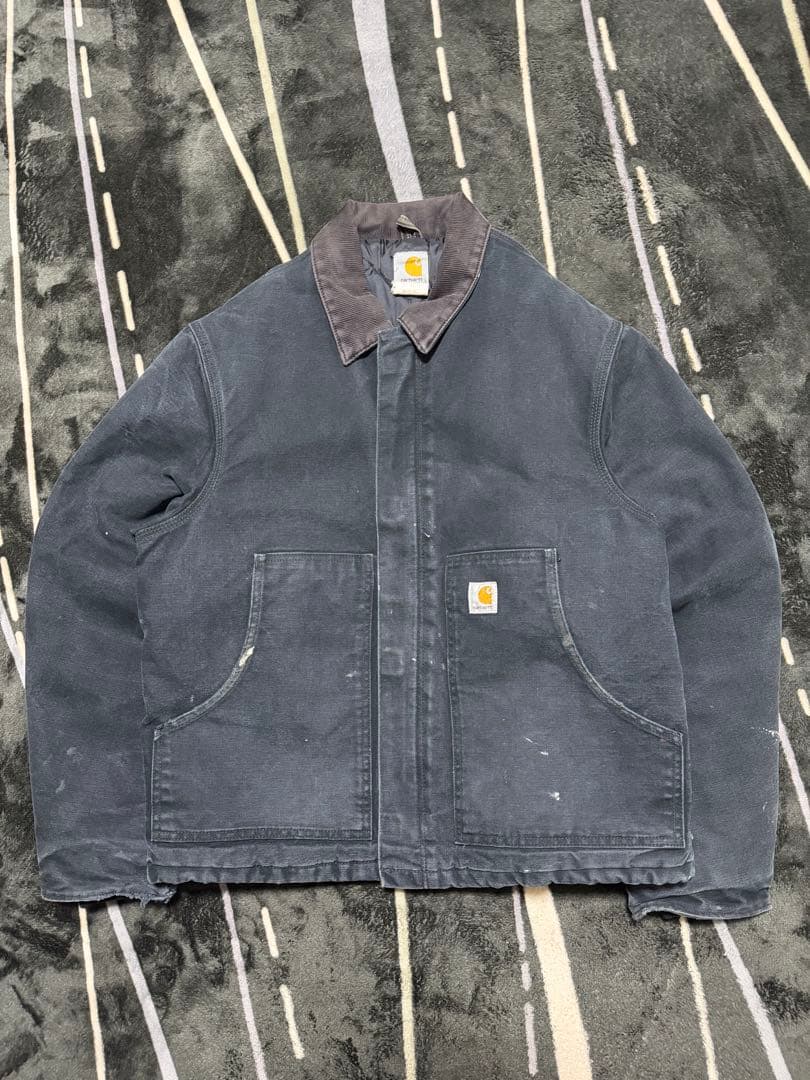 ‼️【ヴィンテージ雰囲気】カーハートトラディショナルジャケット J02BLK