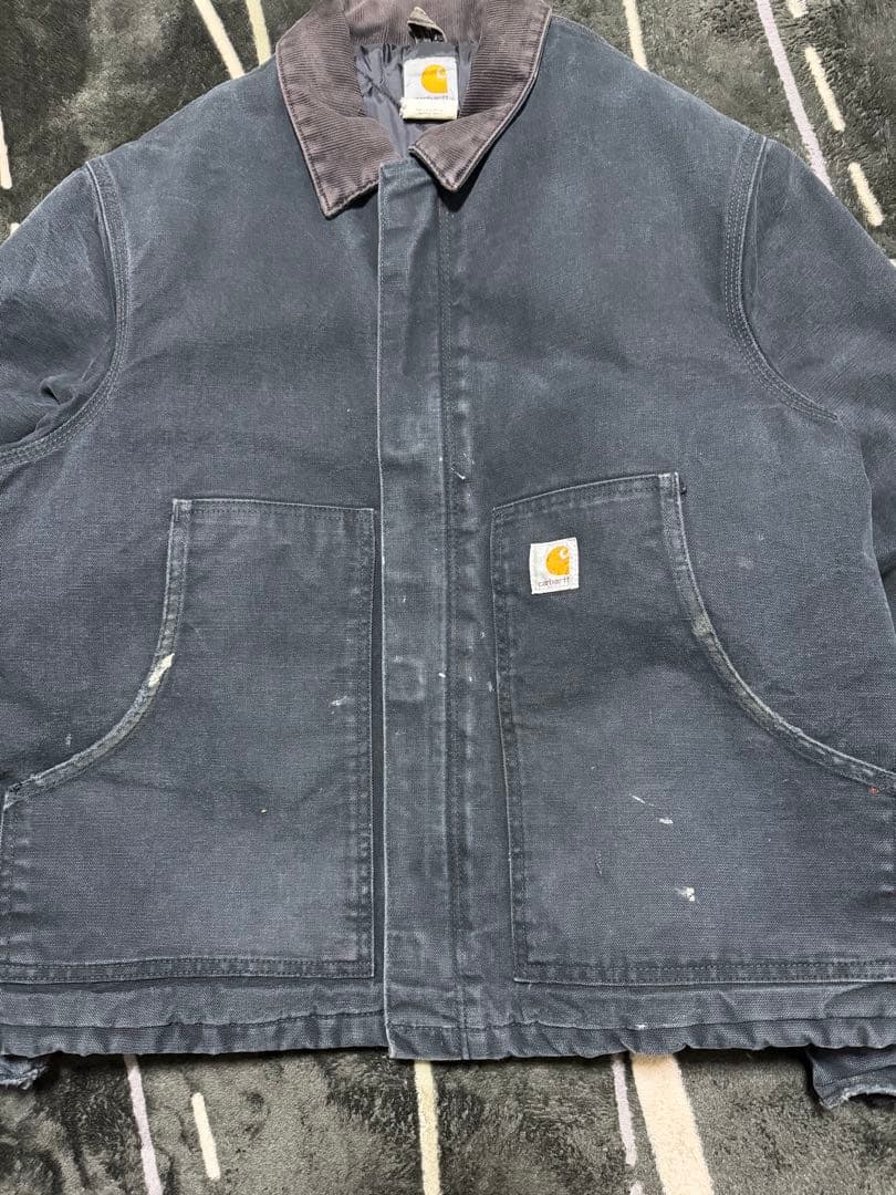 ‼️【ヴィンテージ雰囲気】カーハートトラディショナルジャケット J02BLK