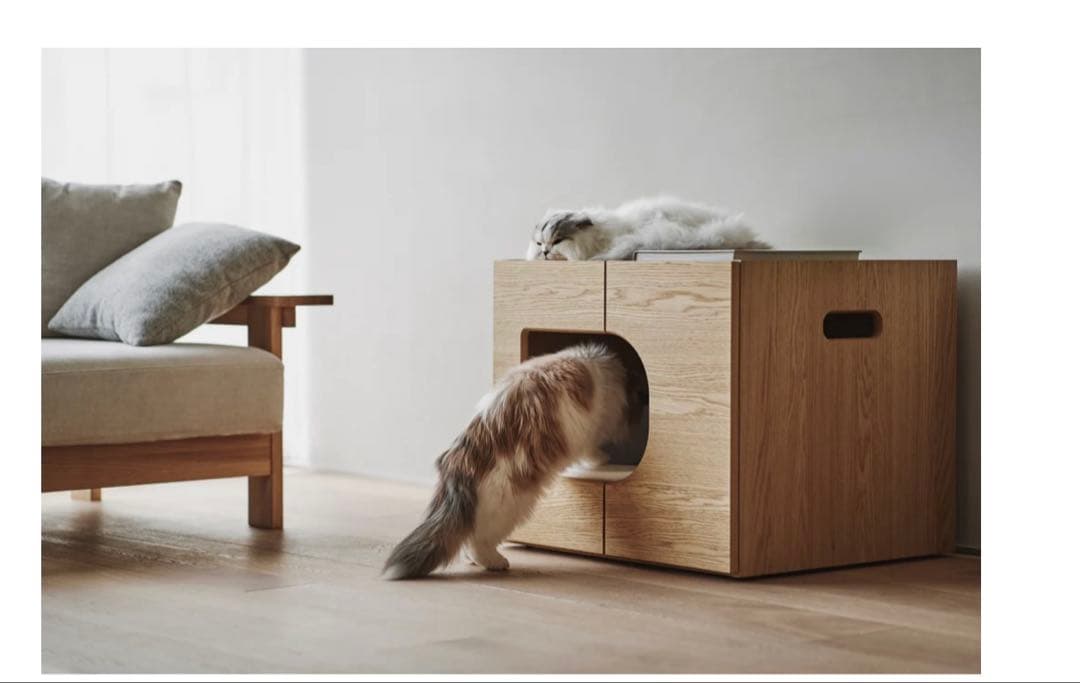 【新品未使用】KARIMOKU CAT RESTROOM ウォールナット　日本製