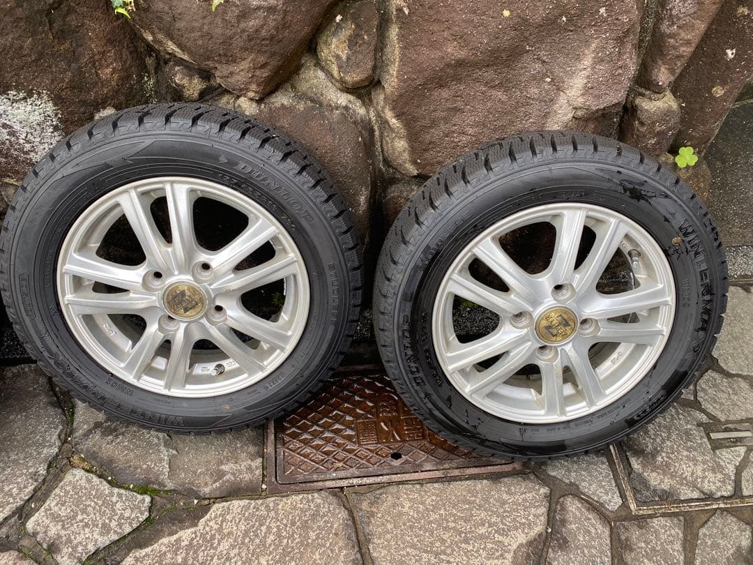 専用品155 65R13 ② スタッドレスアルミ　溝多め ダンロップ2本