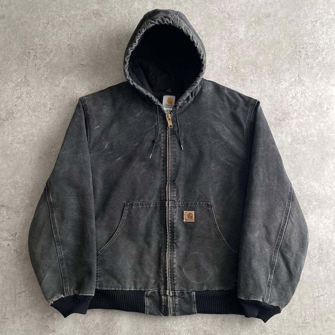 GOODフェード カーハート アクティブ ジャケット 黒 ブラック XL