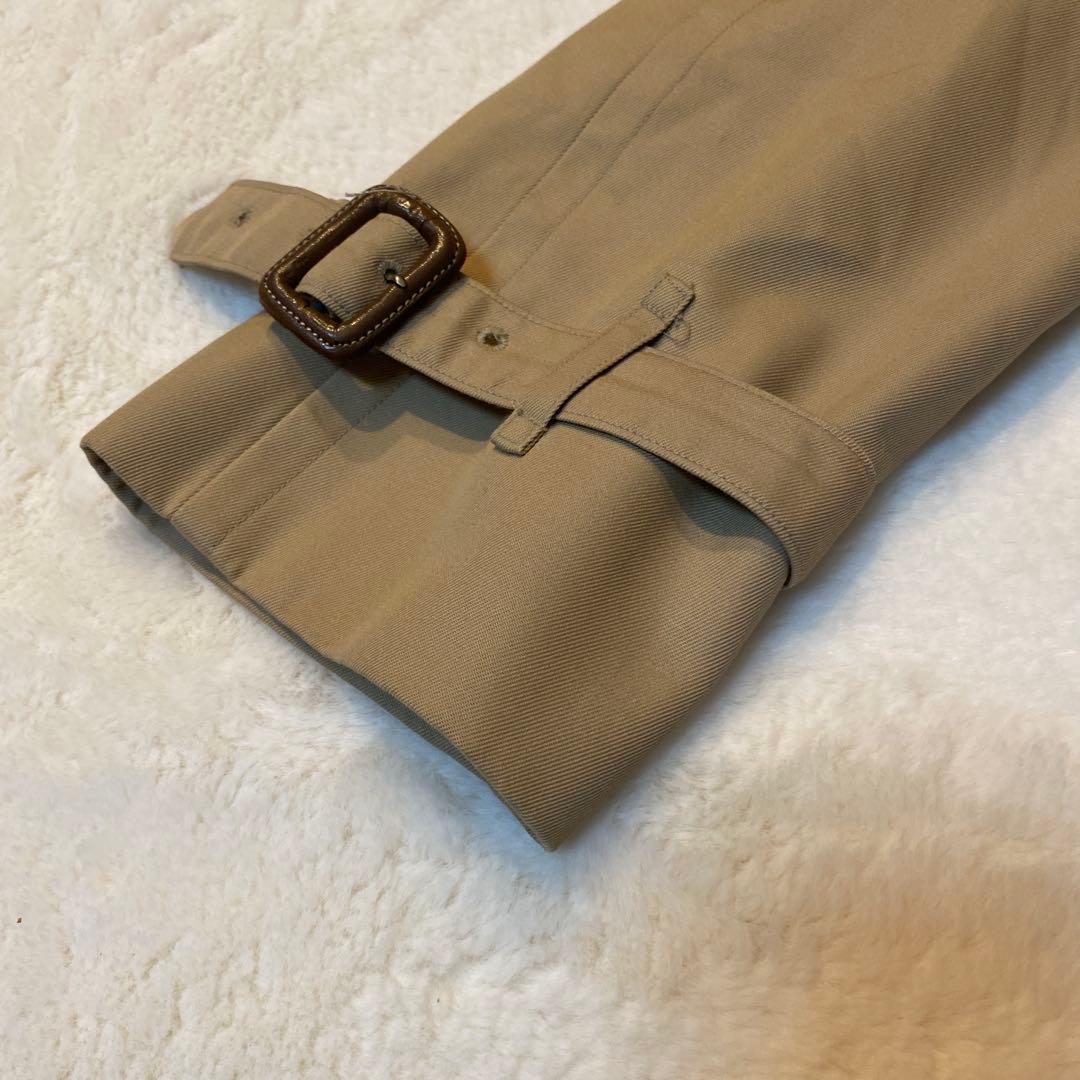 高級 英国製 バーバリー トレンチコート 裏ノバチェック ベージュ 白タグ