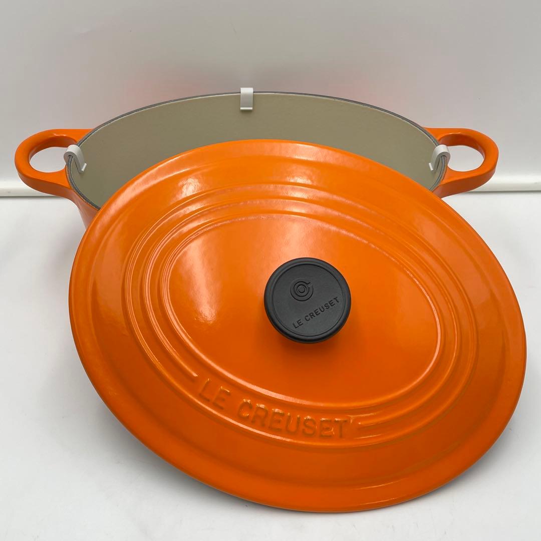 未使用　ル・クルーゼ ココット・オーバル 25cm ポティロン（パンプキン）希少