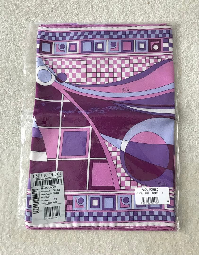 エミリオプッチ EMILIO PUCCI ショール シルク100% イタリア製