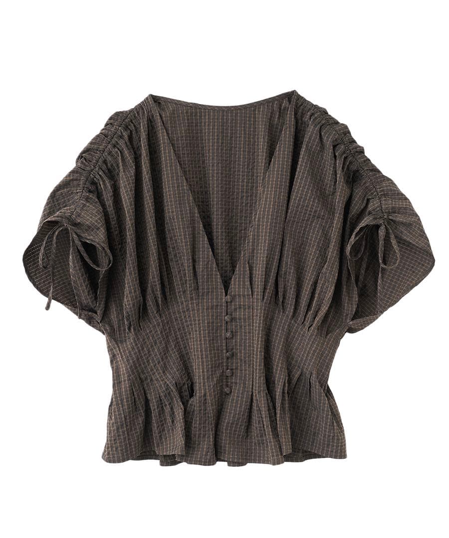 Aimeine エメイン　ウエストタックブラウス