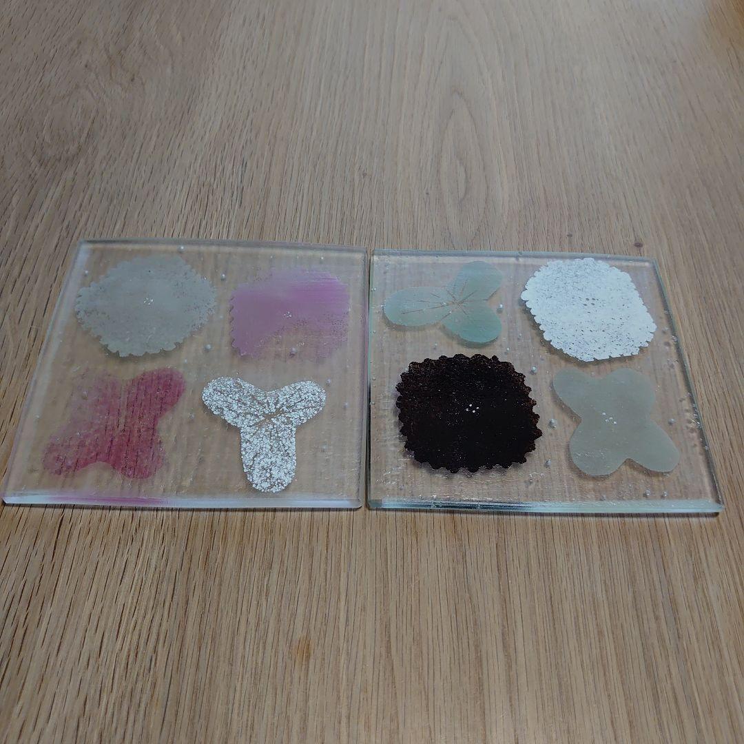 八木麻子さん　花スクエアプレート　２枚セット