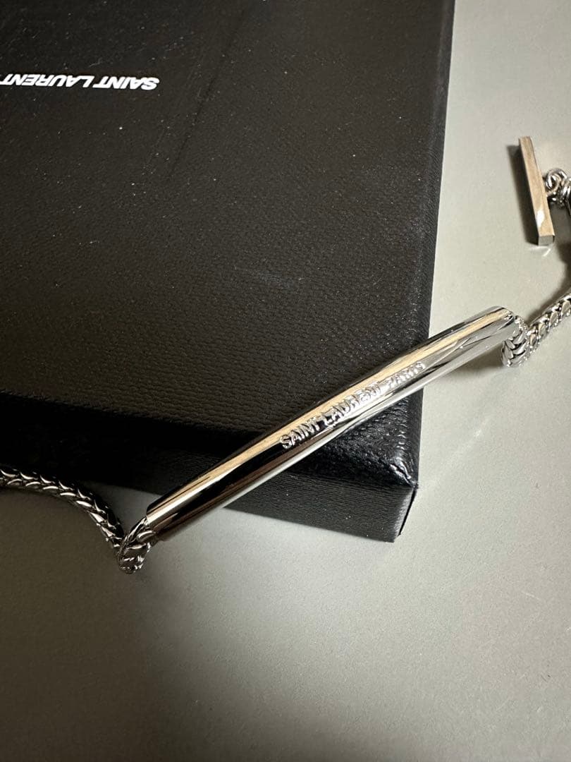 【美品】SAINT LAURENT チューブチェーンブレスレット　メンズ