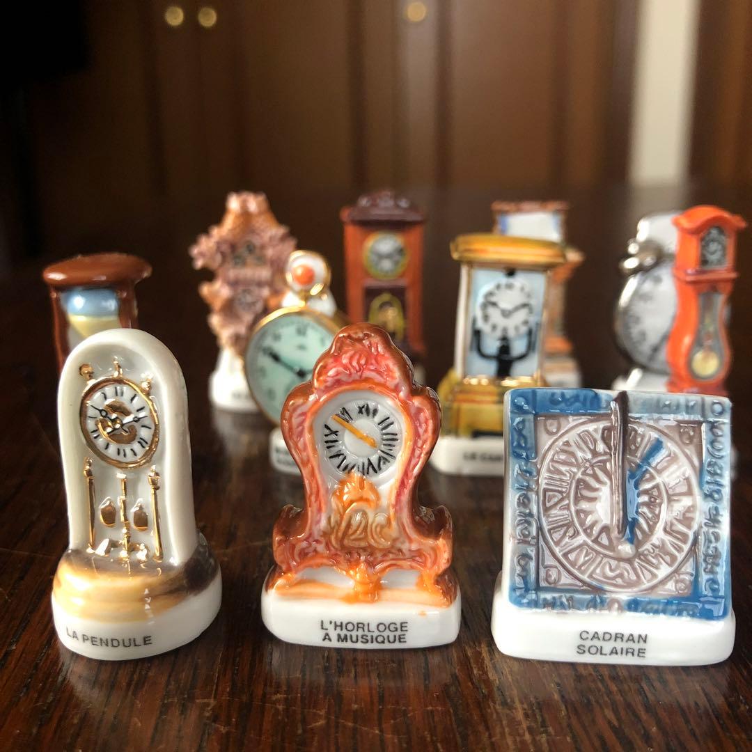 フェーヴ　アンティーク風時計ミニチュアコレクション　11個
