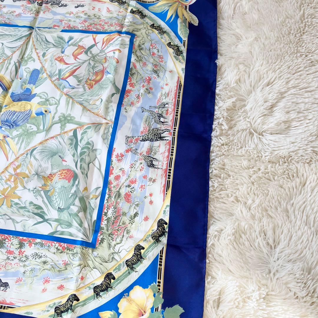 【未使用級】 エルメス スカーフ カレ90 ゼブラ アニマル