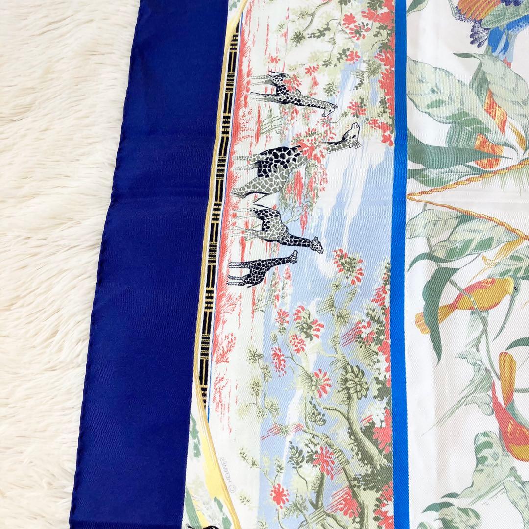 【未使用級】 エルメス スカーフ カレ90 ゼブラ アニマル