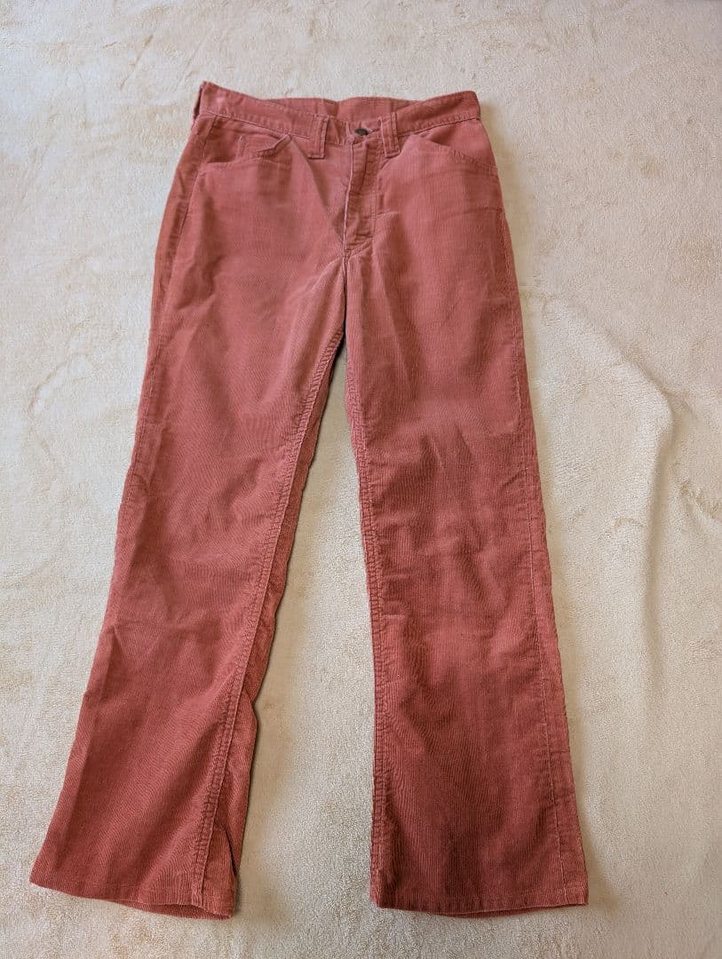 70s Lee　サーモンピンク　コーデュロイパンツ