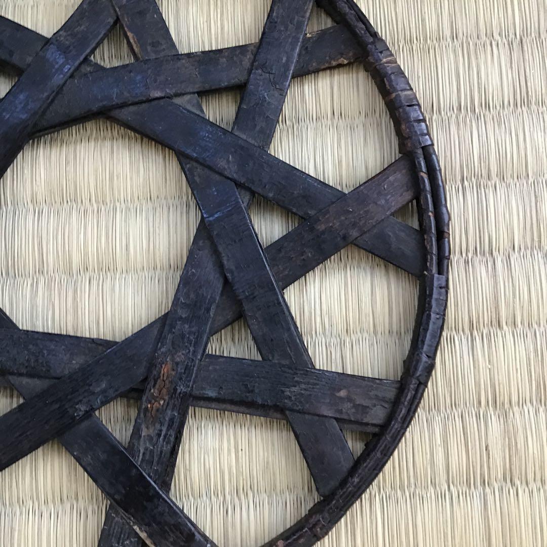 茶道具　釜敷　時代カンバ釜敷　宗慶書付　収納袋共箱　税抜25万購入　S228KS