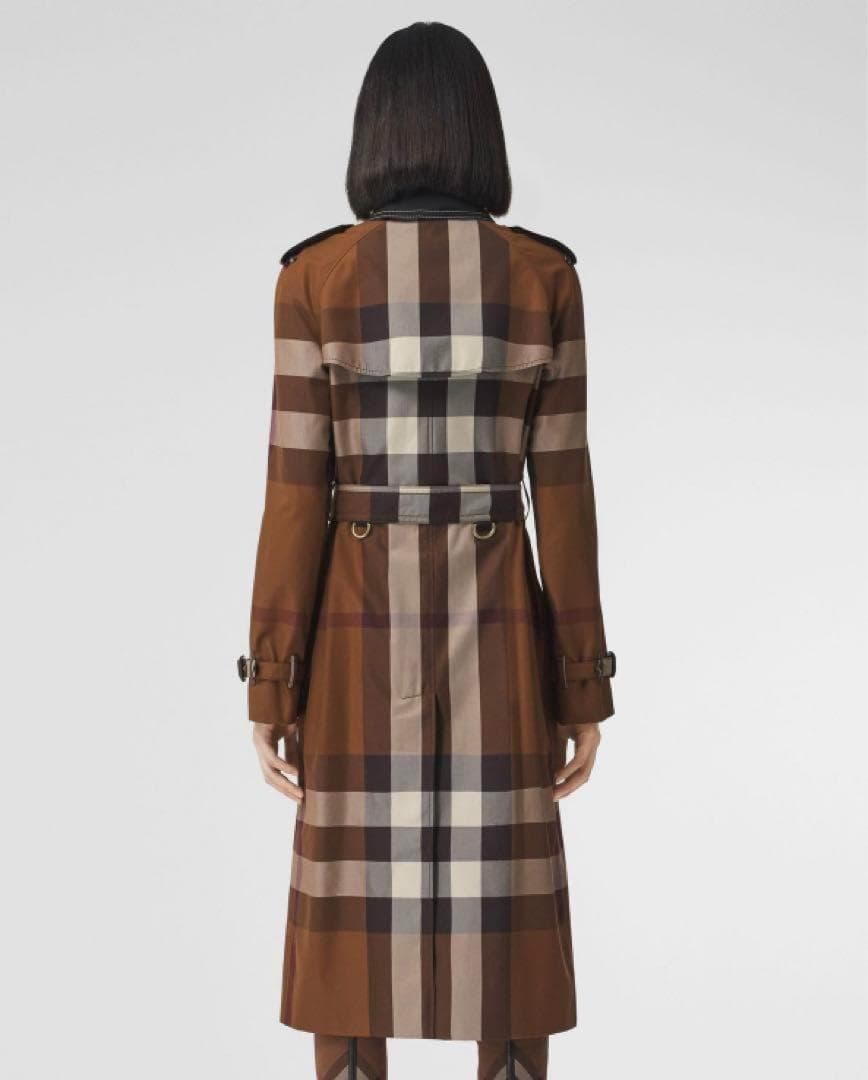 バーバリー　ウォータールー　チェック　トレンチコート　スプリングコート　36