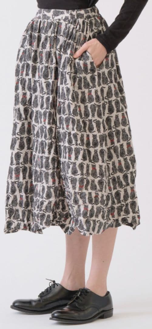 パドカレ✽ネコ柄プリントスカート