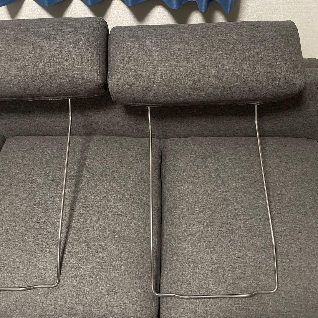 ソファ用ヘッドレスト(ニトリ・グレー・ Nシールド加工)　2個