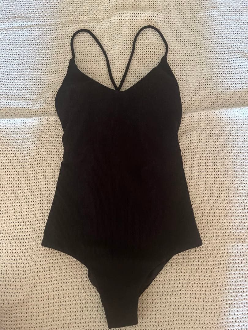 Lepidos リブバックレースアップワンピース　スイムウェア