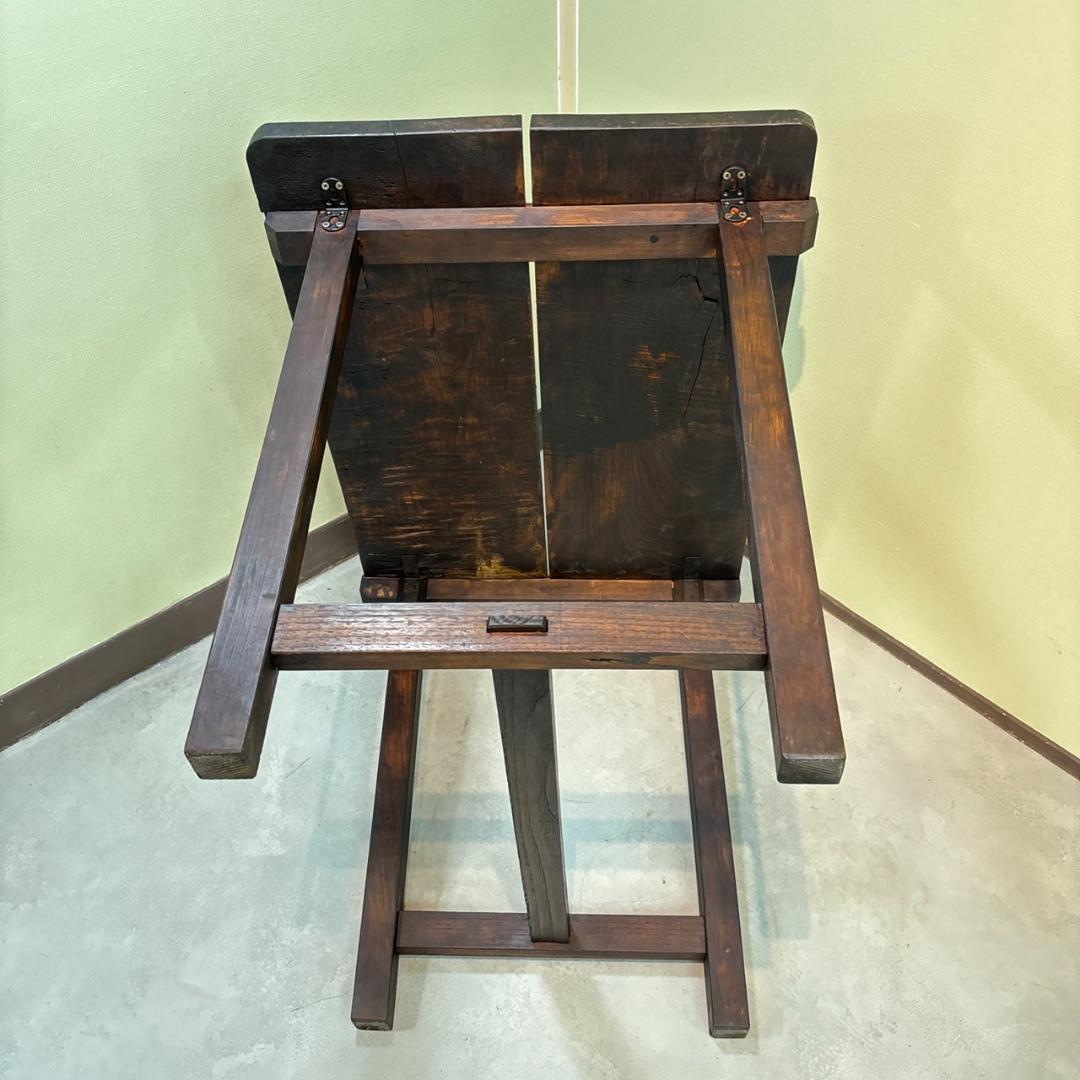 【古家具】無垢材 ヴィンテージテーブル 昭和レトロ アンティーク作業台 カフェ机