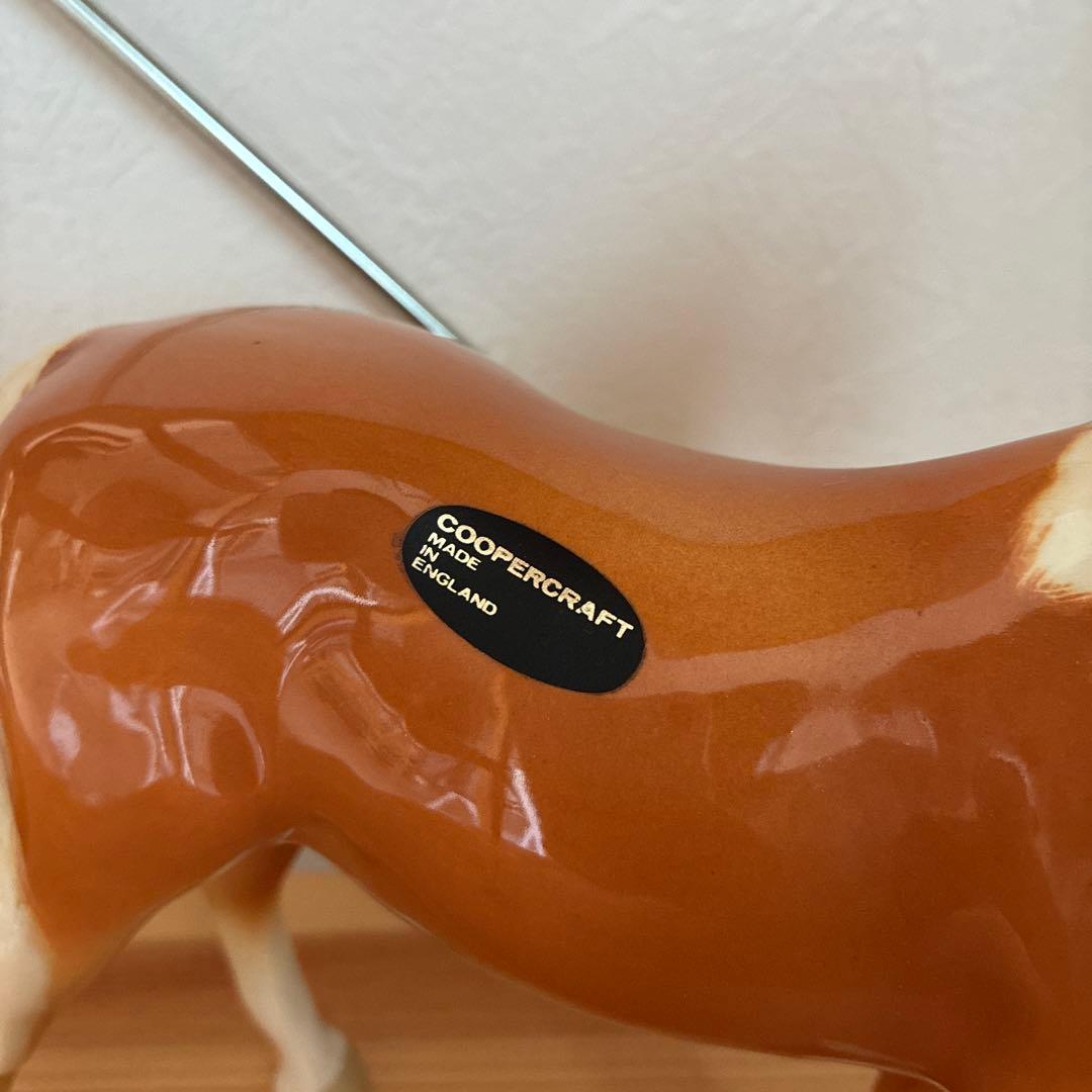 COOPERCRAFT イングランド　陶器　置物　オブジェ　馬　動物