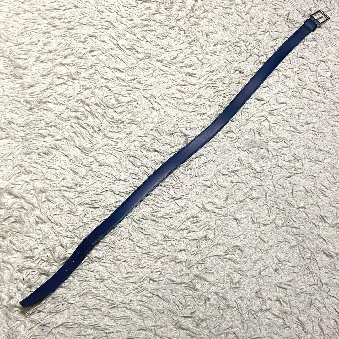 プラダ サフィアーノレザー ベルト ブルー レザー メンズ