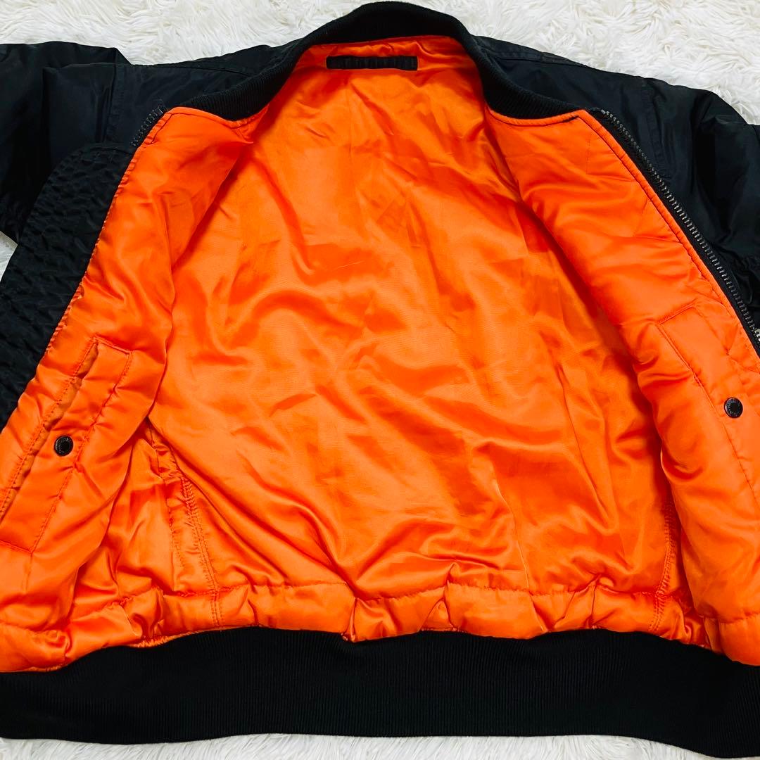 AVIREX フライトジャケット　黒　MA-1 リバーシブル　ブルゾン　短丈