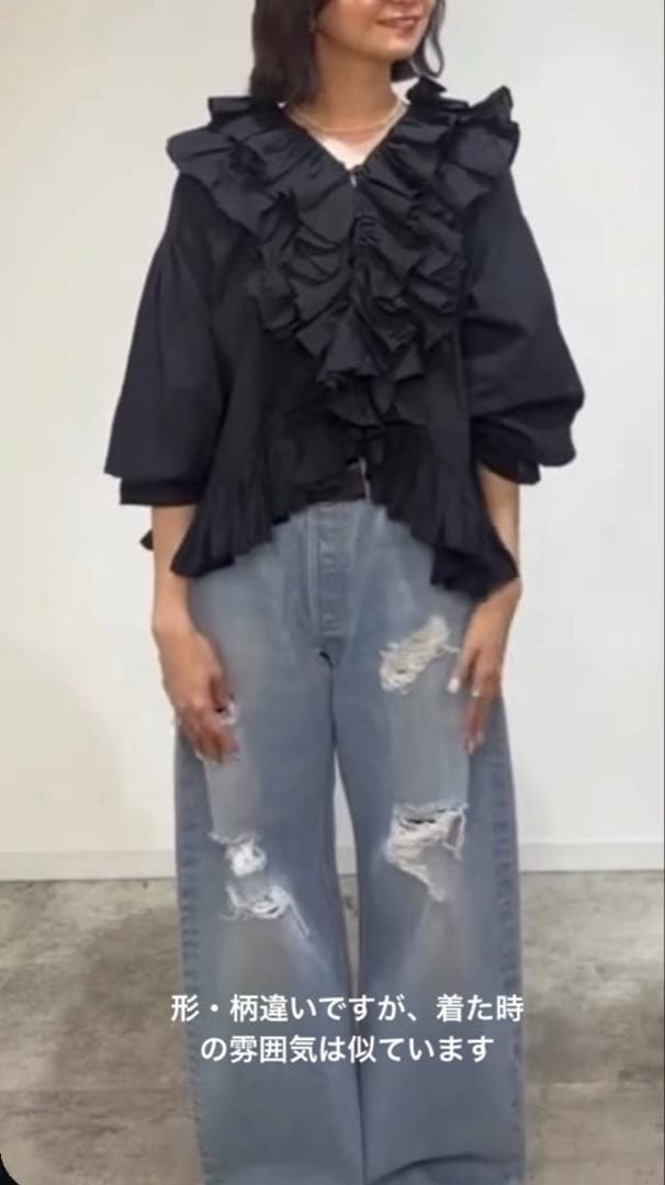 【希少】crinkle crinkle crinkle ドット フリルブラウス