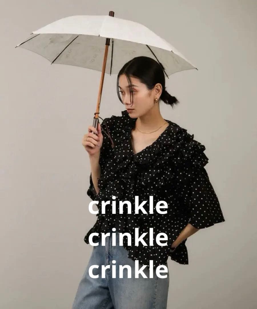 【希少】crinkle crinkle crinkle ドット フリルブラウス