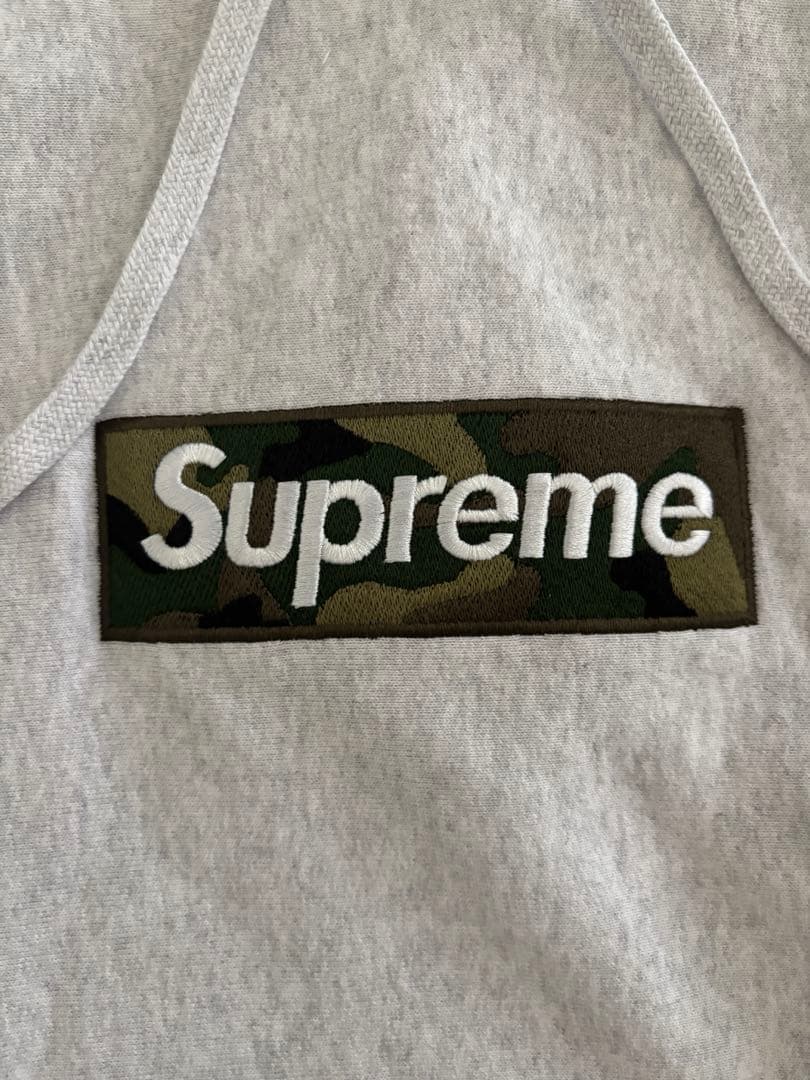 新品 Supreme Box Logo Hooded Ash Grey M