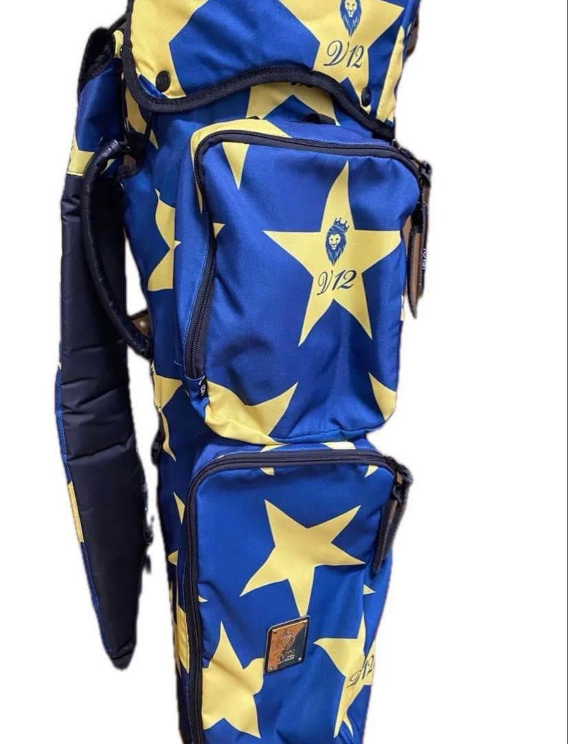 VTWELVE 912 ゴルフバッグ 青と黄色の星柄