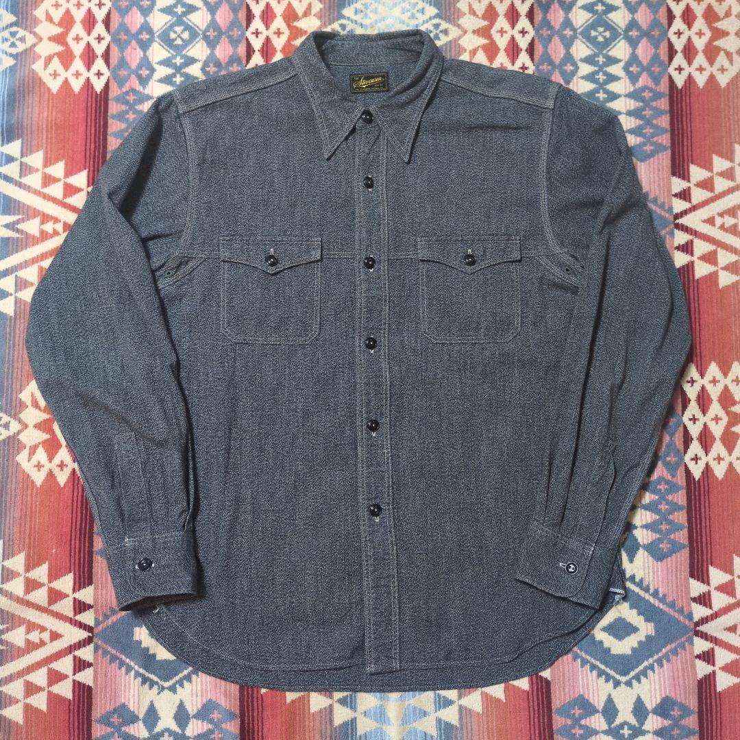 STEVENSON OVERALL CO.ごま塩ワークシャツM