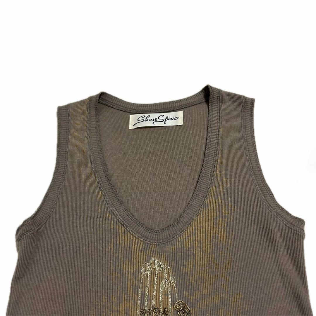 トップス 00s Share Spilit Hand Embroidery Top