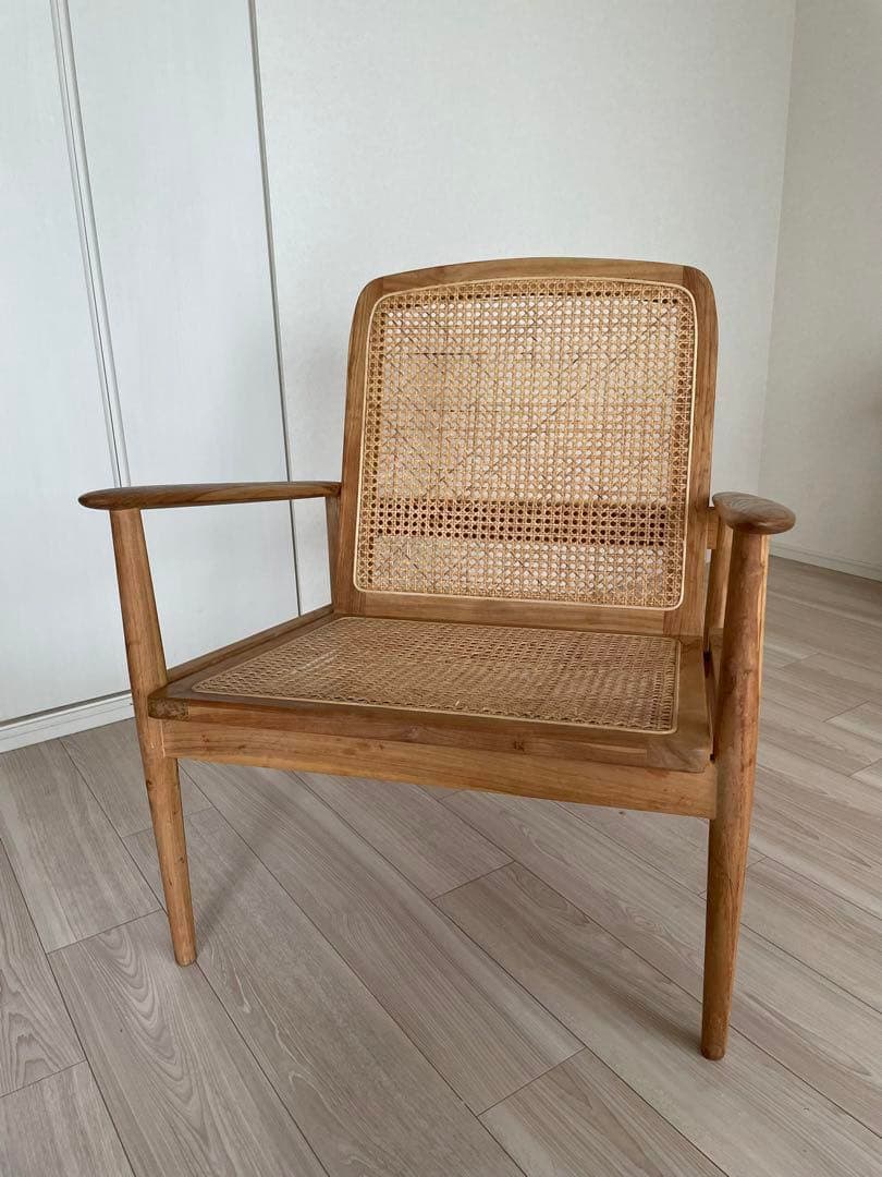 ZARA  チーク＆ラタン アームチェア　ラウンジチェア
