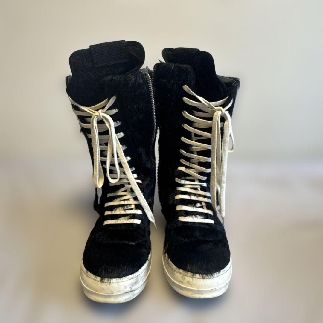靴 Rick Owens FW22 Cargobasket black fur 41