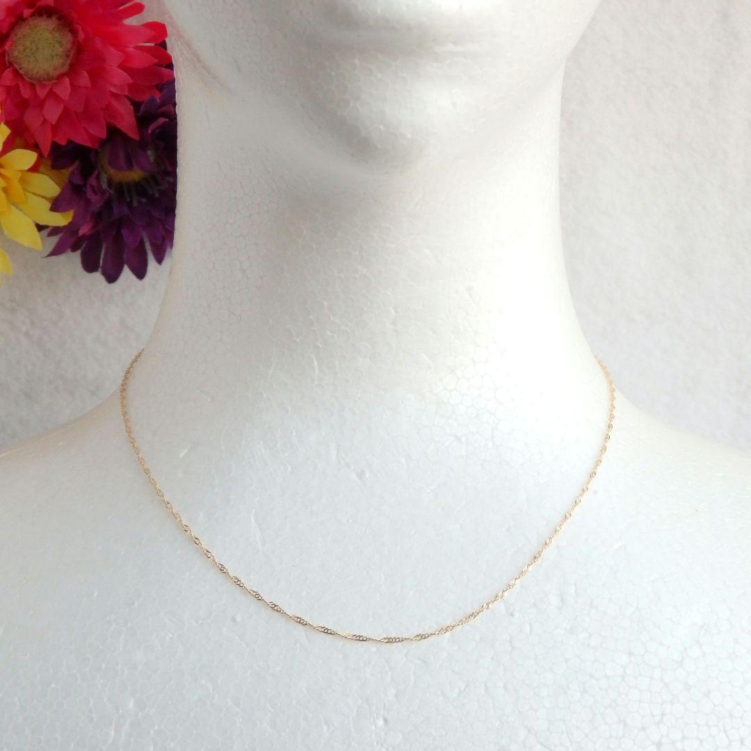 気ままな旅人　k10ネックレス　スクリューチェーン　フリーアジャスター付き