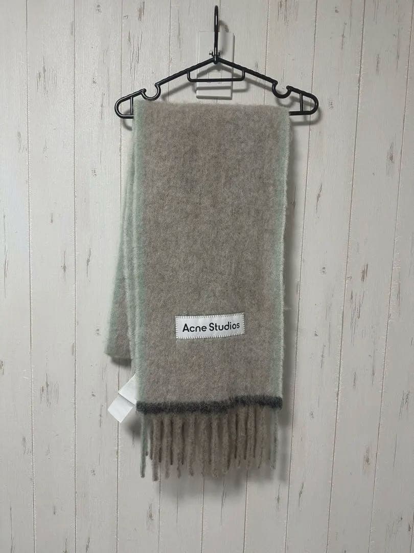 Acne Studios ウールマフラー グレー系 280x88cm