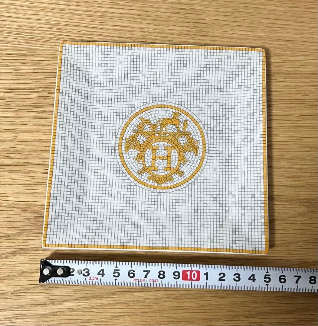 カレ No3 トレー HERMES エルメス プレート 皿 モザイク ゴールド