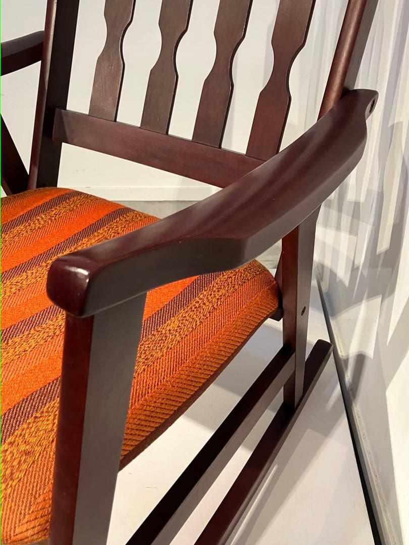 昭和レトロ、木製ロッキングチェア 、キツツキ、柏木工、日進木工、天童木工、