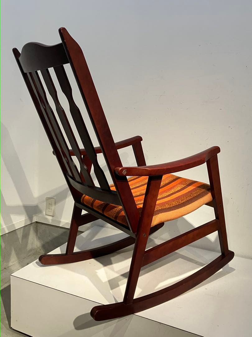 昭和レトロ、木製ロッキングチェア 、キツツキ、柏木工、日進木工、天童木工、