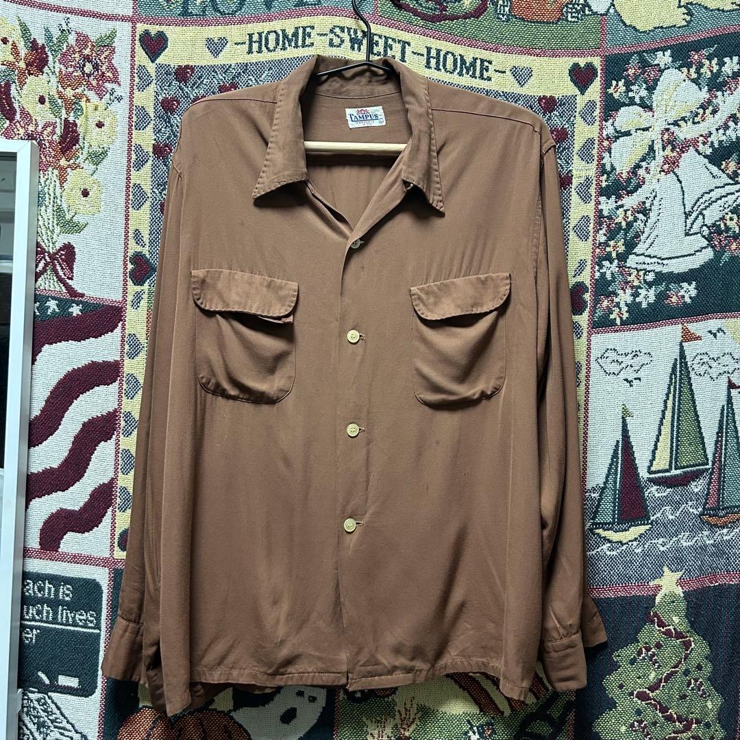 Y*A様 50s レーヨンギャバシャツ ハンドステッチCAMPUS