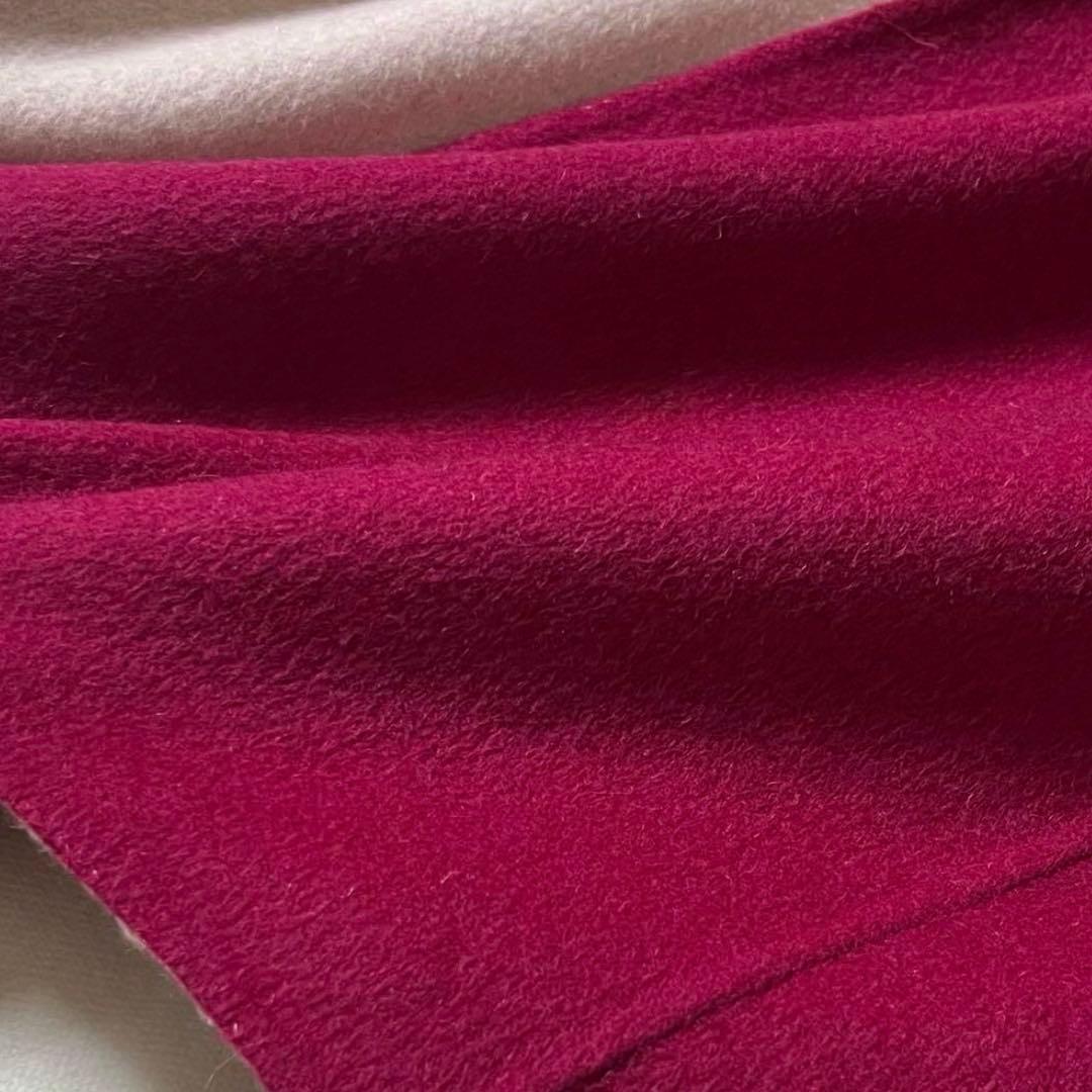 マックスマーラ ダブルフェイス バイカラー エクリュボルドー コート