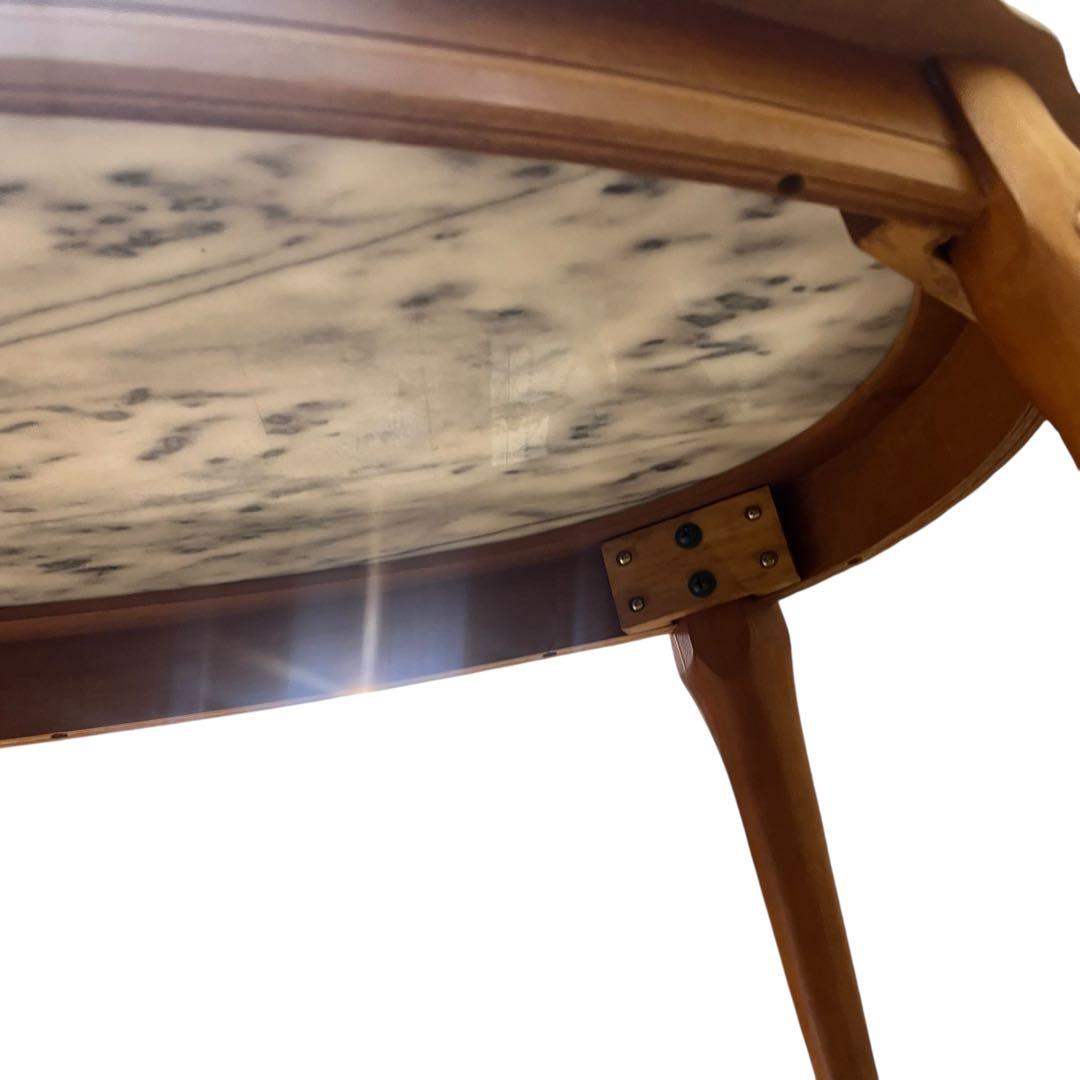 稀少品✨早い者勝ち❣️イタリア製 ローテーブル 大理石 ロココ調　猫足 おしゃれ