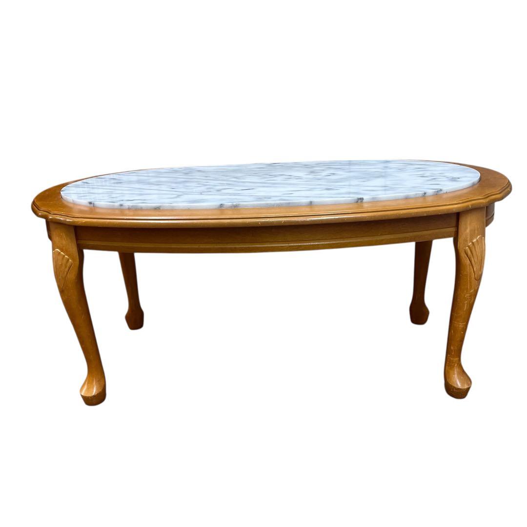 稀少品✨早い者勝ち❣️イタリア製 ローテーブル 大理石 ロココ調　猫足 おしゃれ