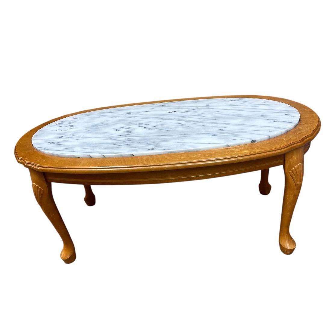 稀少品✨早い者勝ち❣️イタリア製 ローテーブル 大理石 ロココ調　猫足 おしゃれ