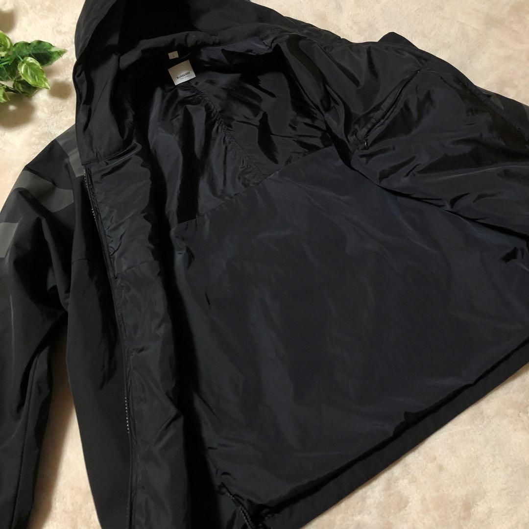 ★いる★美品　バーバリー　ナイロンジャケット　ブラック　ビッグロゴ