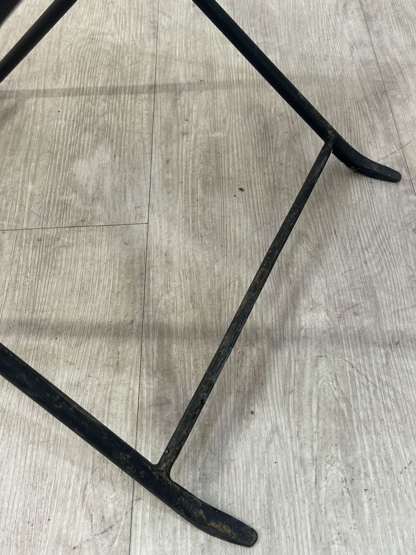 A ⭐️【全国送料無料】B-COMPANY レザー　アイアン　スツール　折りたたみ