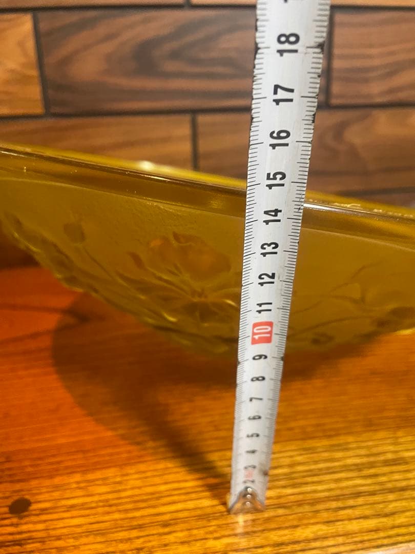 アールデコ　フロストガラス　吊り下げライトのガラス② アンバー