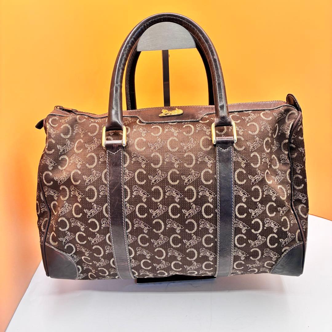 CELINE セリーヌ マカダム柄 ボストンバッグ トラベル オールドセリーヌ