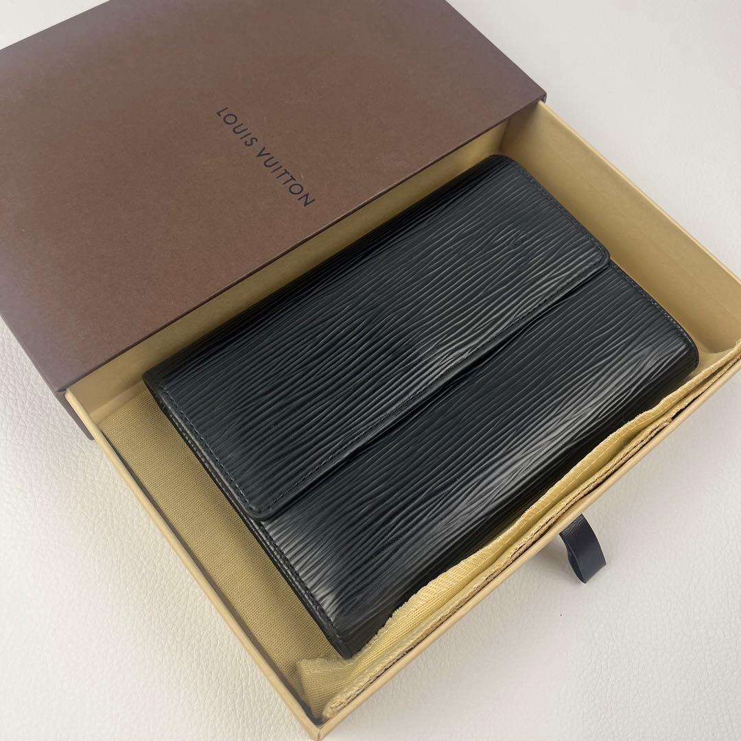 美品✨ LOUIS VUITTON ルイヴィトン 折り財布 エピ ブラック 黒