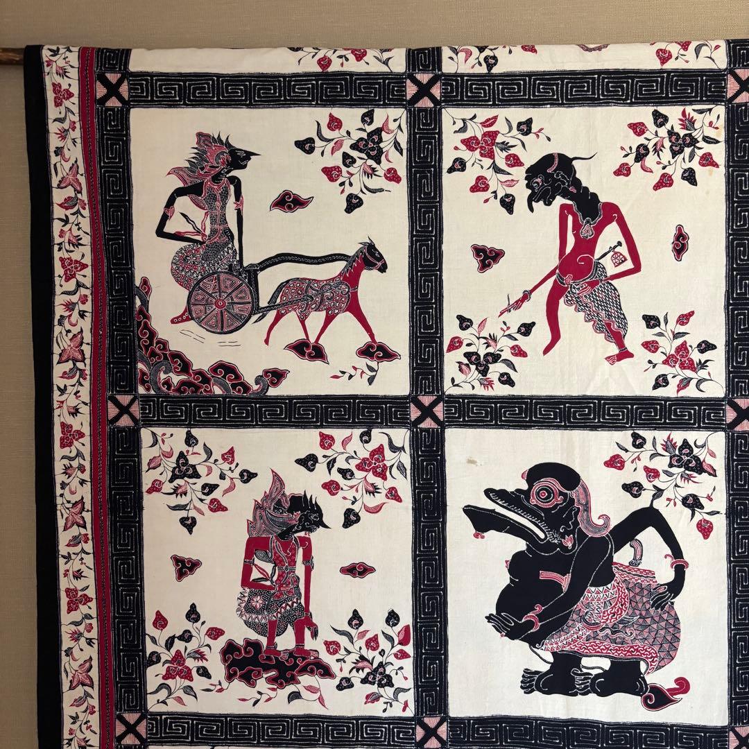 バティック　トゥリス　タペストリー　インドネシア　ラーマヤナ