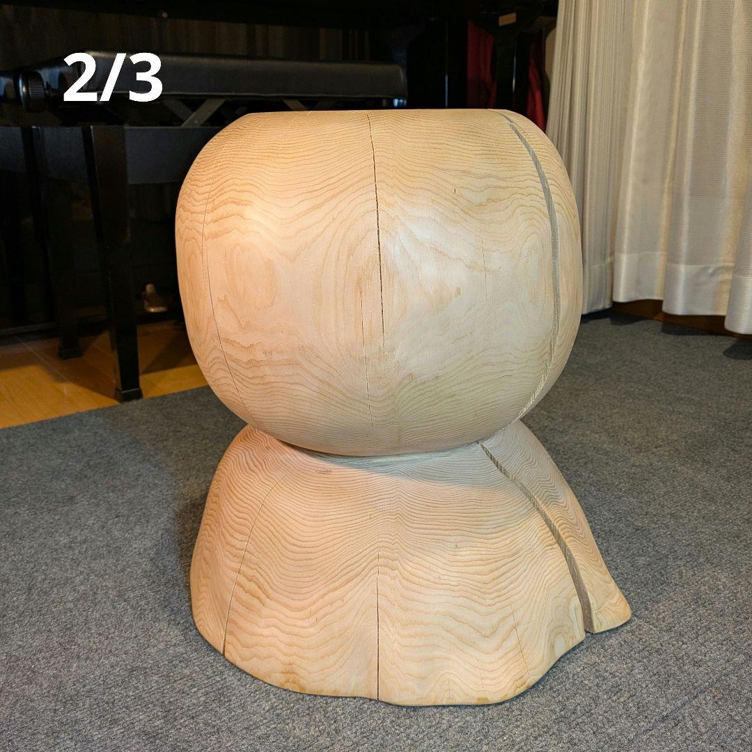 天然ヒバ　大型　切り株　丸太　椅子　スツール　テーブル　高さ約41.5cm