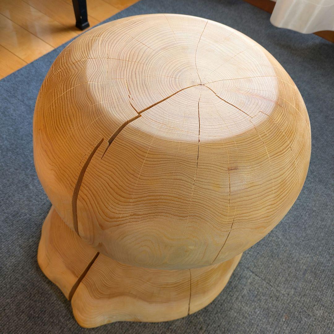 天然ヒバ　大型　切り株　丸太　椅子　スツール　テーブル　高さ約41.5cm